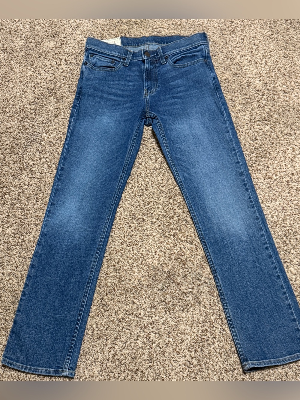 Hollister Slim Straight Leg Medium Blue Denim Jeans Mens 28x30